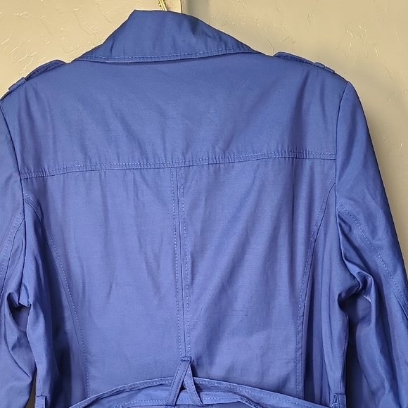 DKNY Royal Blue Trench Coat - Picture 10 of 16